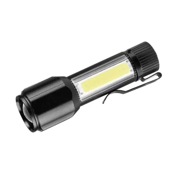 LED-es zseblámpa klip munkafénnyel autójavító kempingezéshez